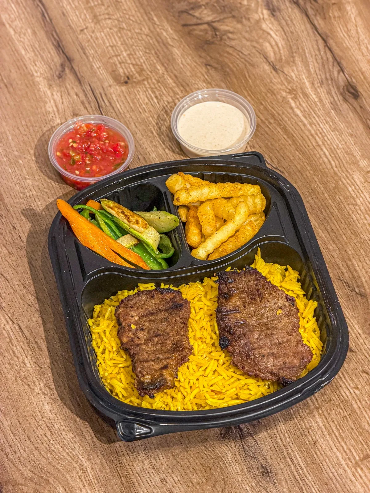 وجبة استيك مشوي